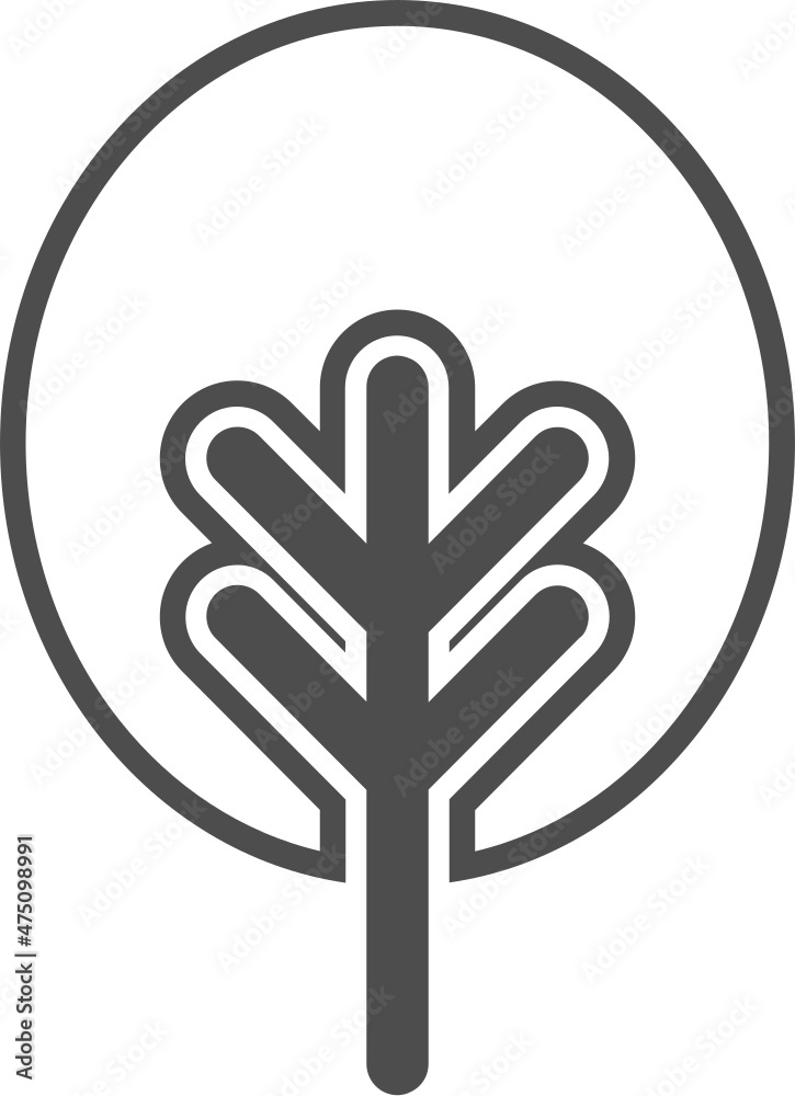 Tree icon cute logo design Tree icon cute logo design