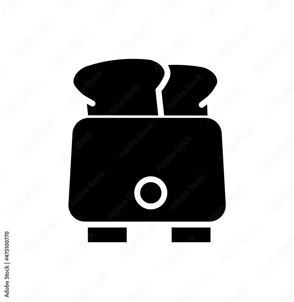 Slice Toaster icon. Vector graphic glyph style isolated on white background