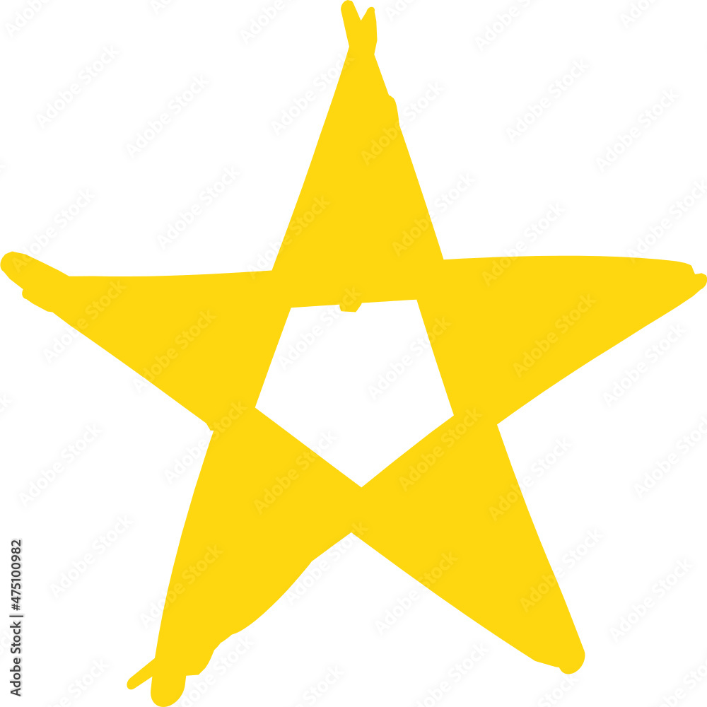 Obraz premium star hand draw icon