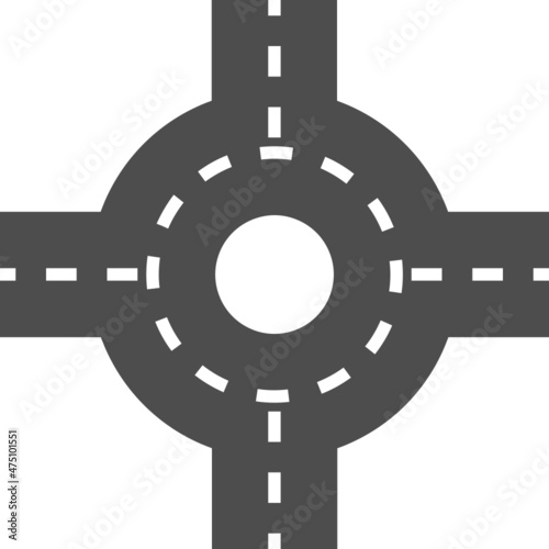 road way crossroad icon