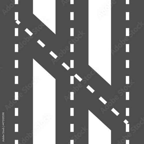 road way crossroad icon