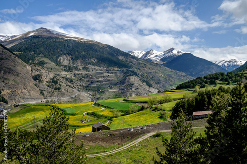 principallity of andorra spring landscapes and villages views