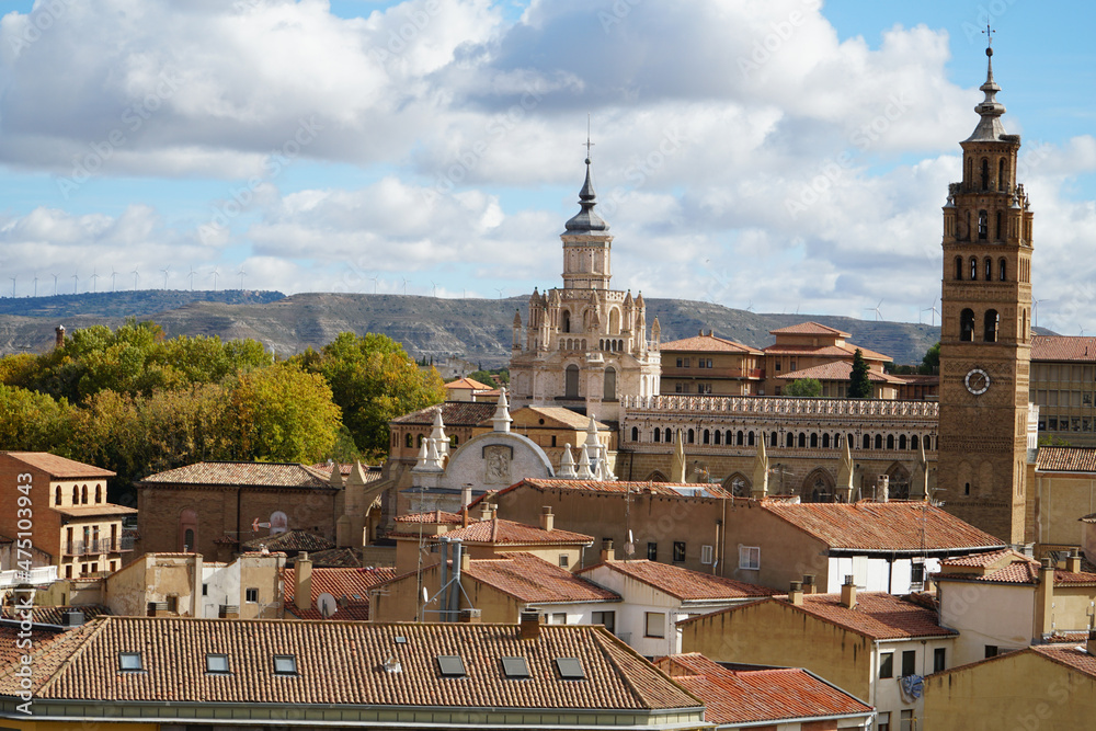 Cathedral Santa Maria and roofs of the city of Tarazona