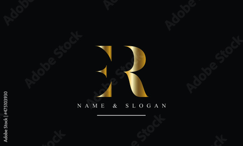 RE, ER, R, E abstract letters logo monogram