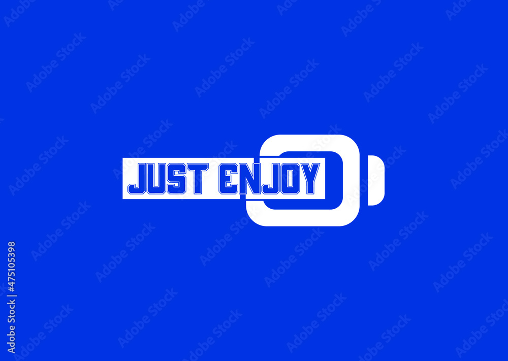 JUST ENJOY letter logo and icon design template JUST ENJOY letter logo and icon design template