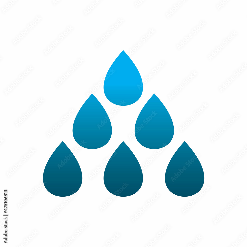 Naklejka premium triangle water drop logo design