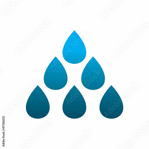 triangle water drop logo design