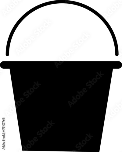 bucket icon black vector illustration.eps