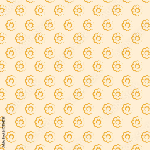 Floral background. Abstract flowers on a yellow background.