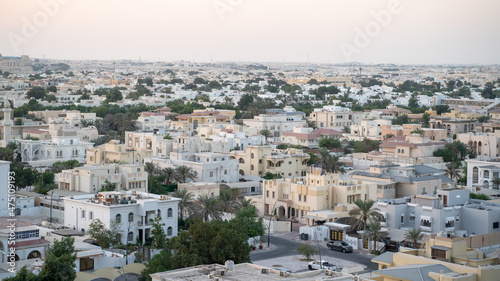 doha city bird view during the day time , onaiza residential area. © MSM