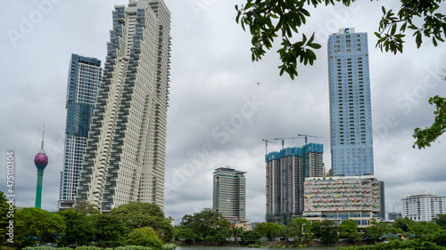 Colombo, Srilanka- 08 December 2021 : Beautiful Colombo city building and skyline in Sri Lanka