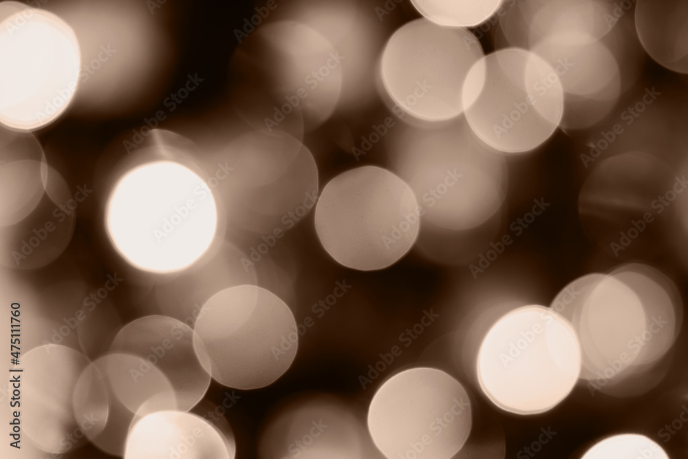 Obraz premium Blurred lights brown background. Abstract bokeh with soft light