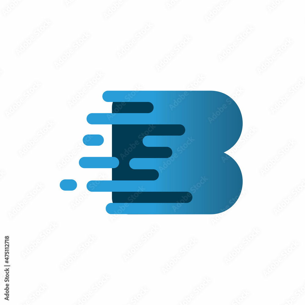 motion blue letter b logo design motion blue letter b logo design
