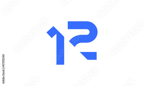 Free Download 12 New Number Unique Cut Modern Logo - GFXLoad