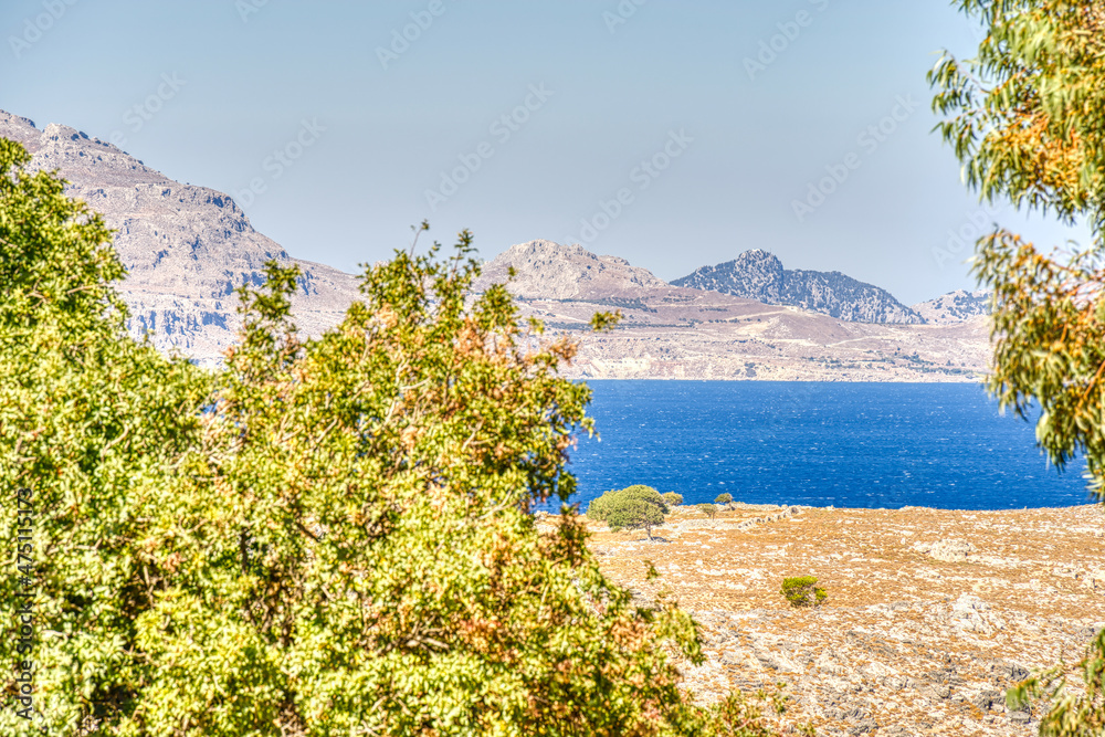 Lindos, Rhodes island, Greece, HDR Image
