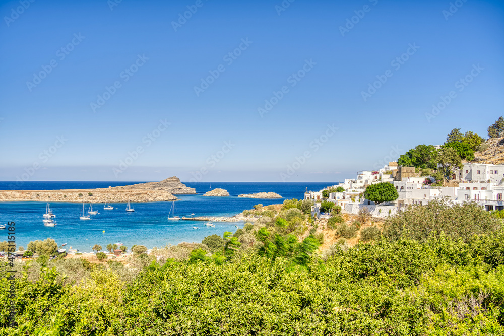 Lindos, Rhodes island, Greece, HDR Image