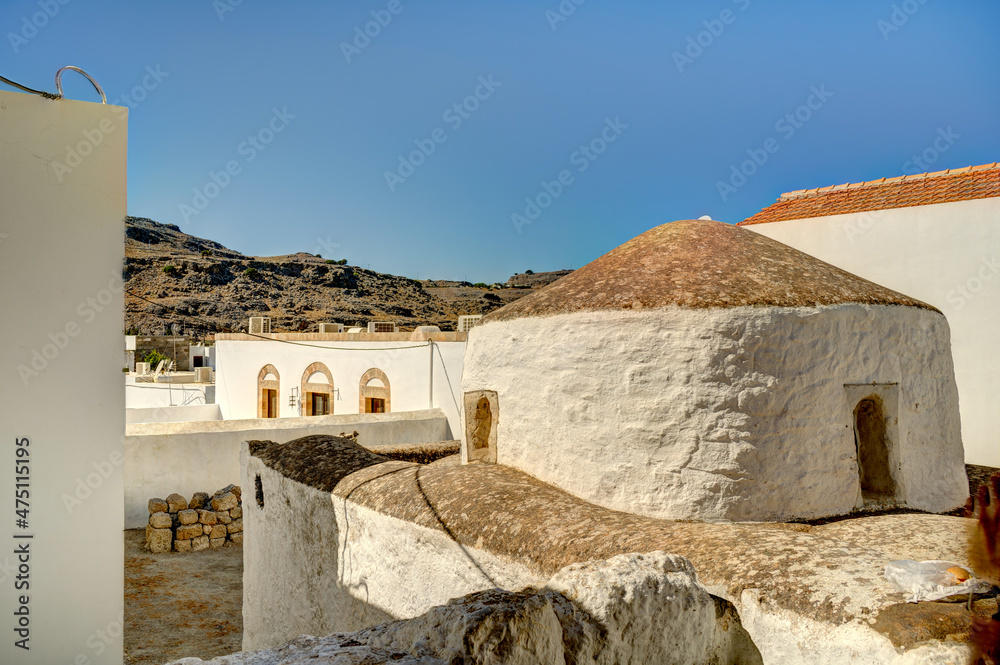 Lindos, Rhodes island, Greece, HDR Image Lindos, Rhodes island, Greece, HDR Image