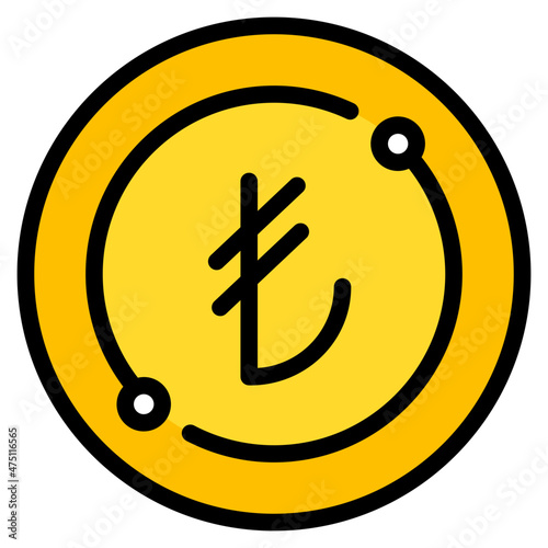 turkish lira coin icon