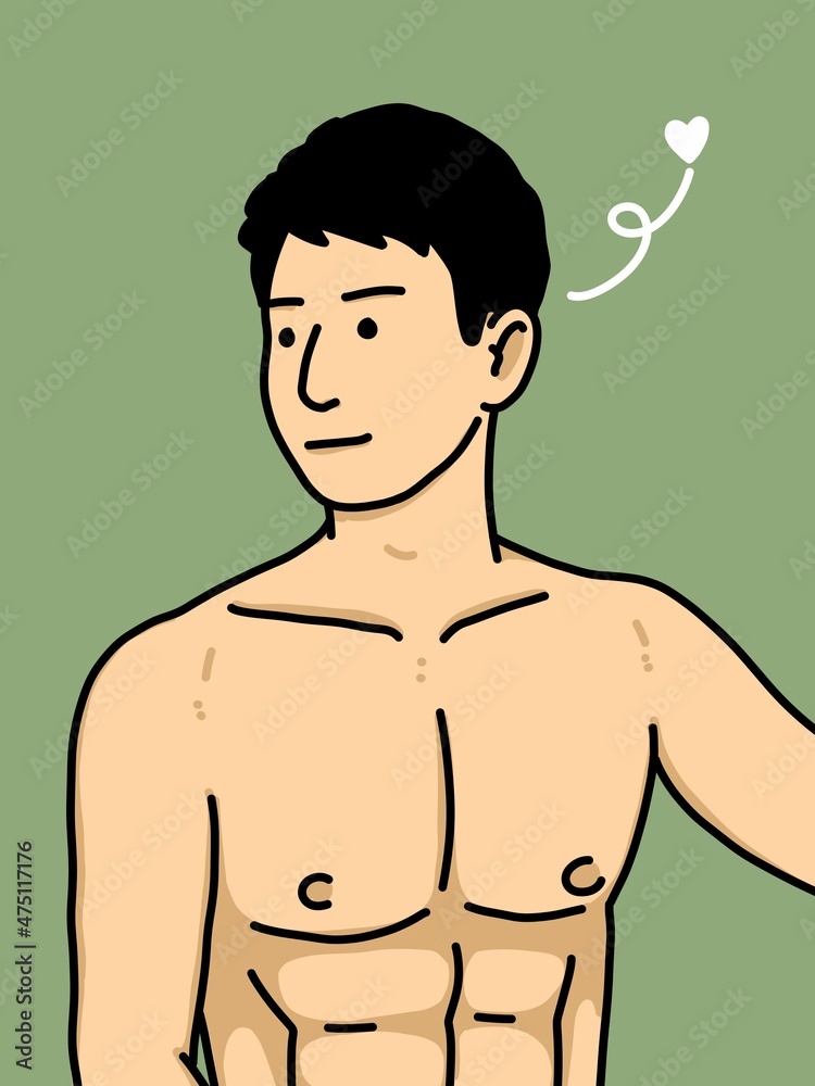 cute man cartoon on green background cute man cartoon on green background