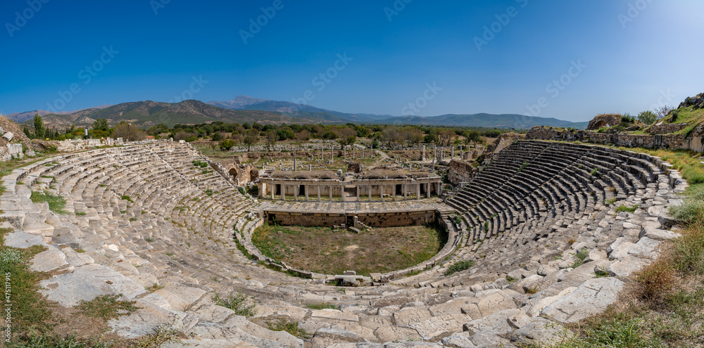 Theatre in Aphrodisias ancient city, Aydin, Turkey.