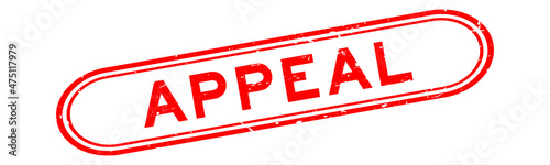 Grunge red appeal word rubber seal stamp on white background