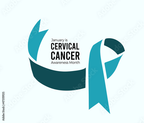 Cervical Cancer Awareness Month. Vector illustration on white