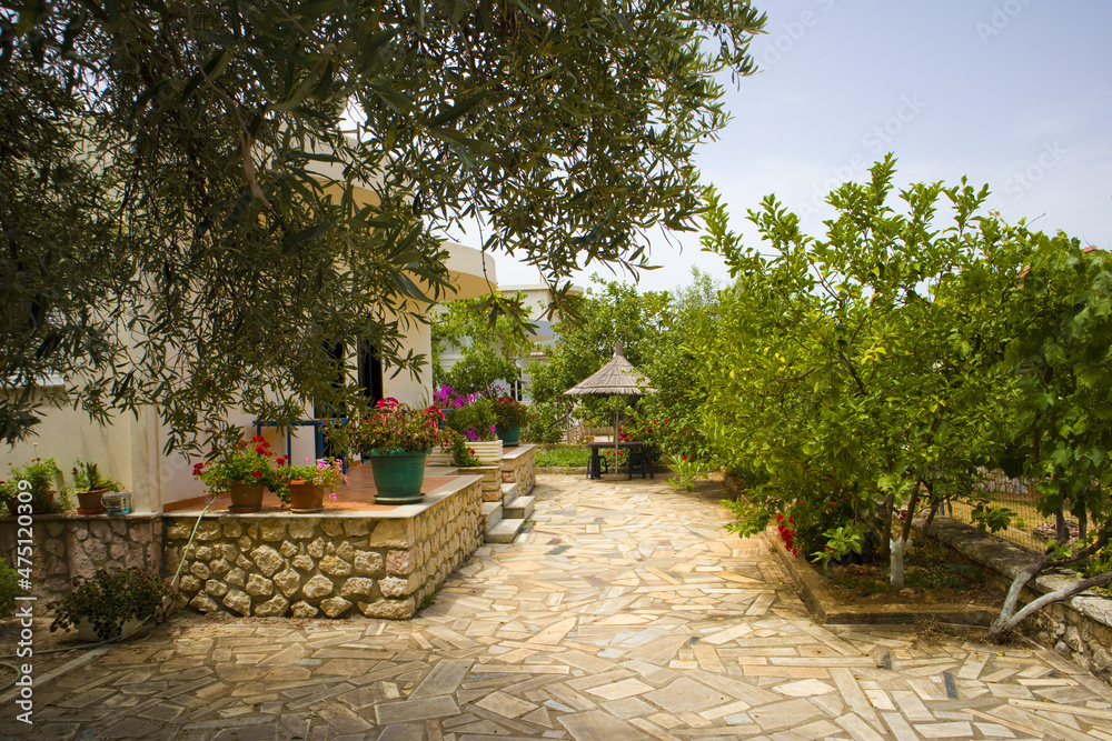  Patio of traditional cottage in Ksamil, Albania