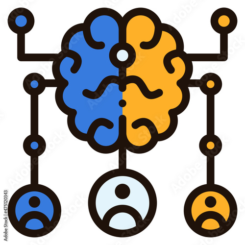 brainstorm filled outline icon