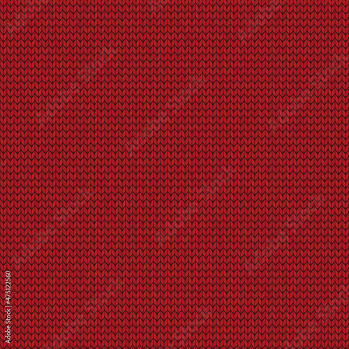 Red knitted seamless pattern winter wool knitted texture, Christmas and New Year decoration, Knitting sweater texture vector illustration