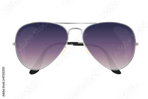 Gradient aviator sunglasses. Vector illustration EPS 10.
