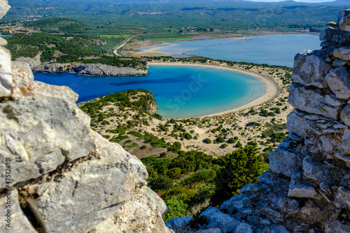 Voidokilia Beach in Greece is one the best beaches in the world photo