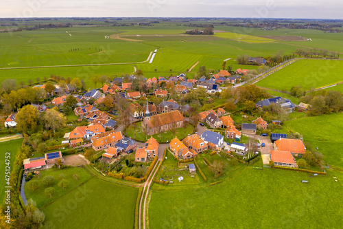 Aerial view of historic village of Niehove photo