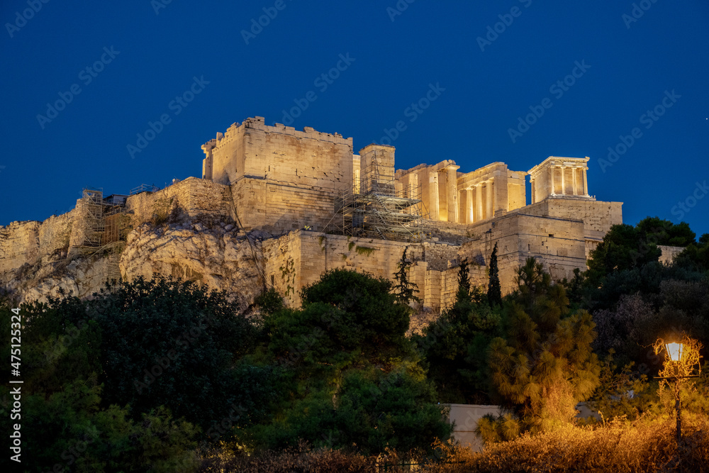 The Acropolis of Athens at night