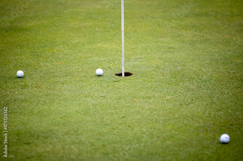 Golf Balls on The Putting Green photo