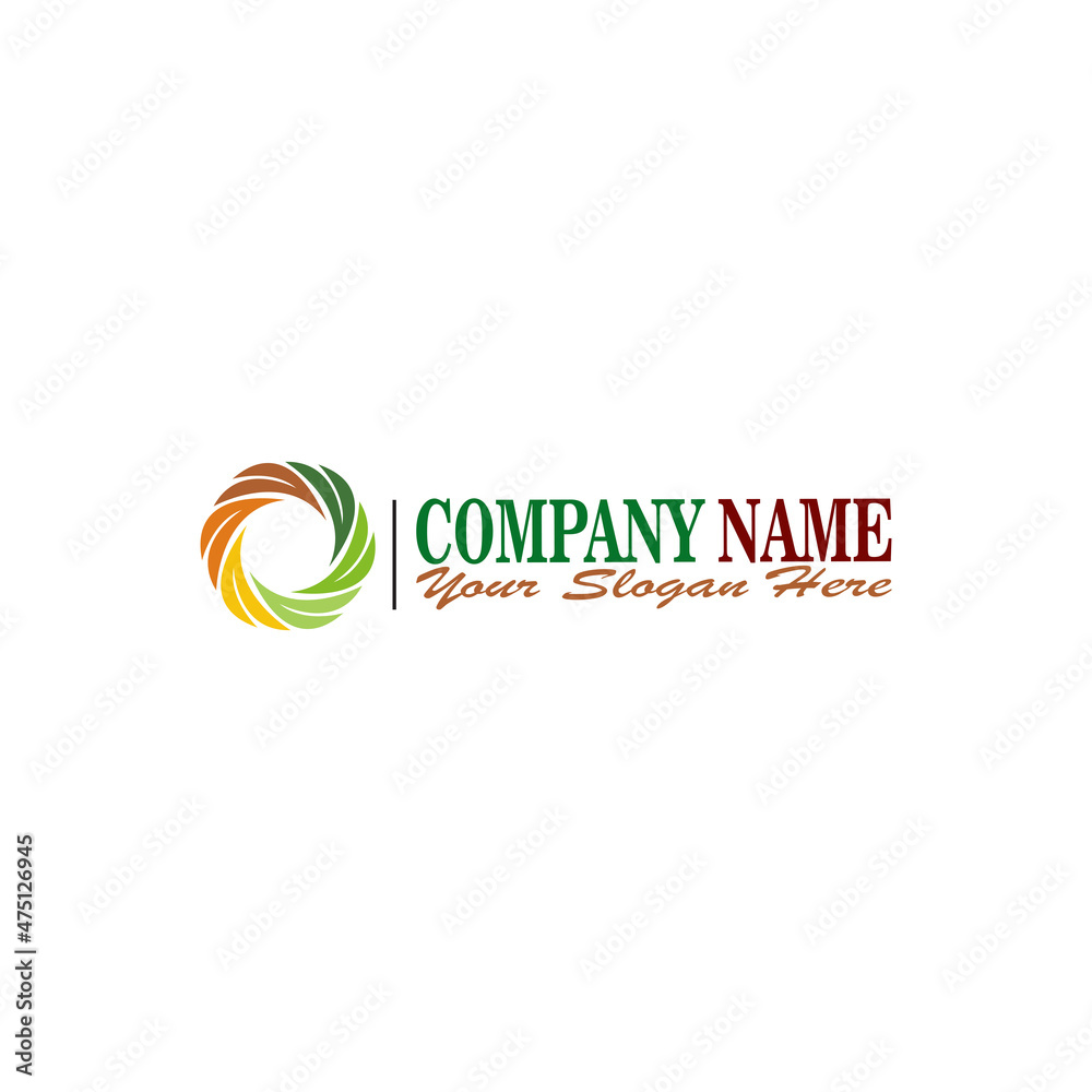 creative abstract colorful circle logo template