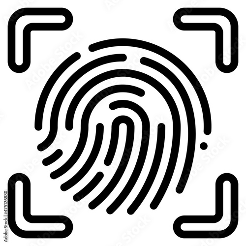 fingerprint outline icon