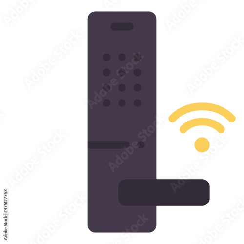door lock flat icon