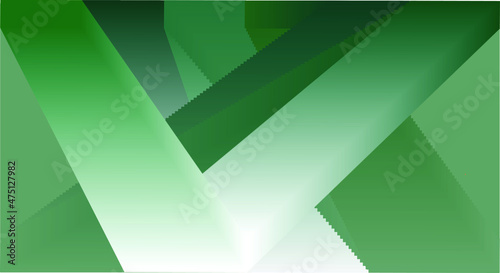 Green vector abstract background with overlapping shapes and lines. Business, corporate, seminar presentation background.