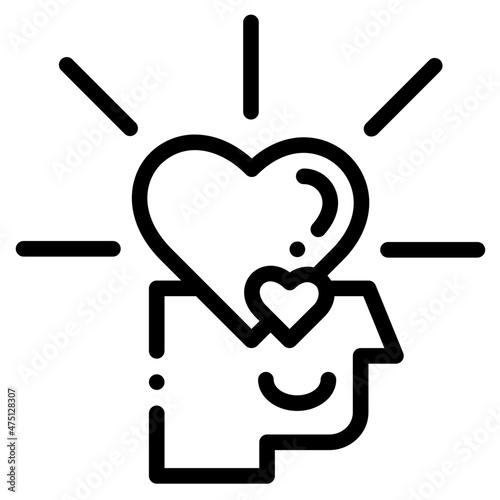 in love outline icon photo