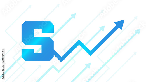 concept of bullish trend the sanbox crypto coin, SAND tokens rise graph, good business and investment.