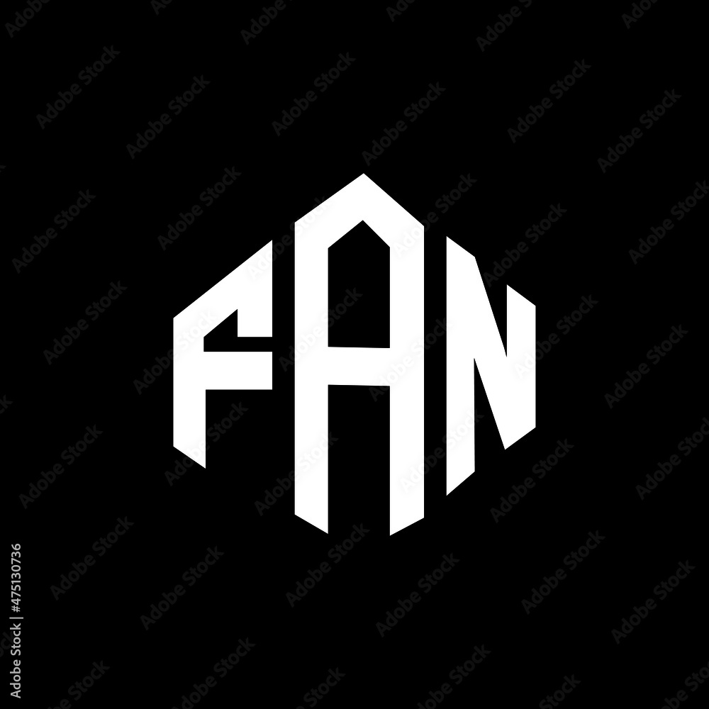FAN letter logo design with polygon shape. FAN polygon and cube shape logo design. FAN hexagon vector logo template white and black colors. FAN monogram, business and real estate logo. FAN letter logo design with polygon shape. FAN polygon and cube shape logo design. FAN hexagon vector logo template white and black colors. FAN monogram, business and real estate logo.
