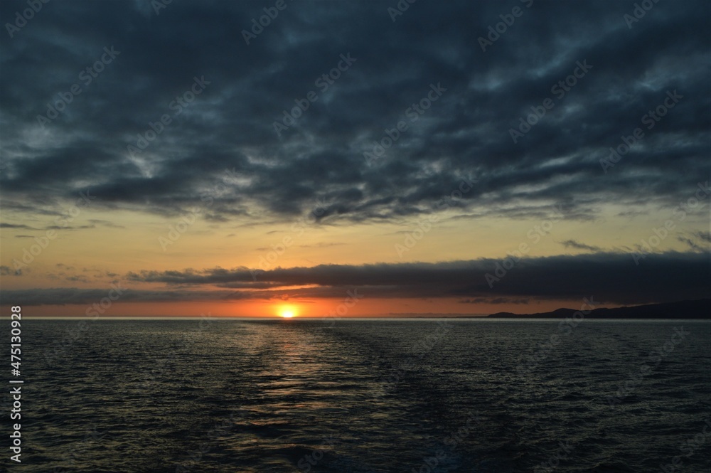 Sunset in Fernandina island, Galapagos