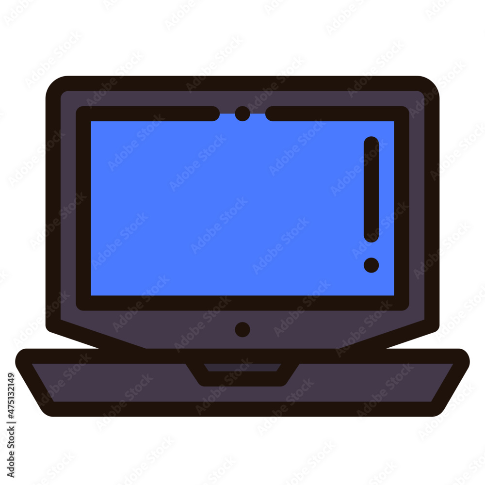 laptop computer filled outline icon laptop computer filled outline icon