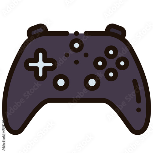 game console filled outline icon