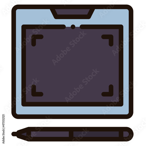 graphic tablet filled outline icon