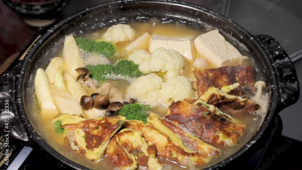 Dinner is a hot Japanese omelette hot pot Dinner is a hot Japanese omelette hot pot