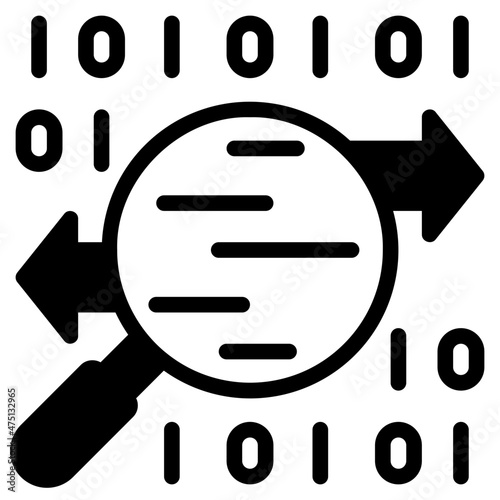 traffic analyse glyph icon