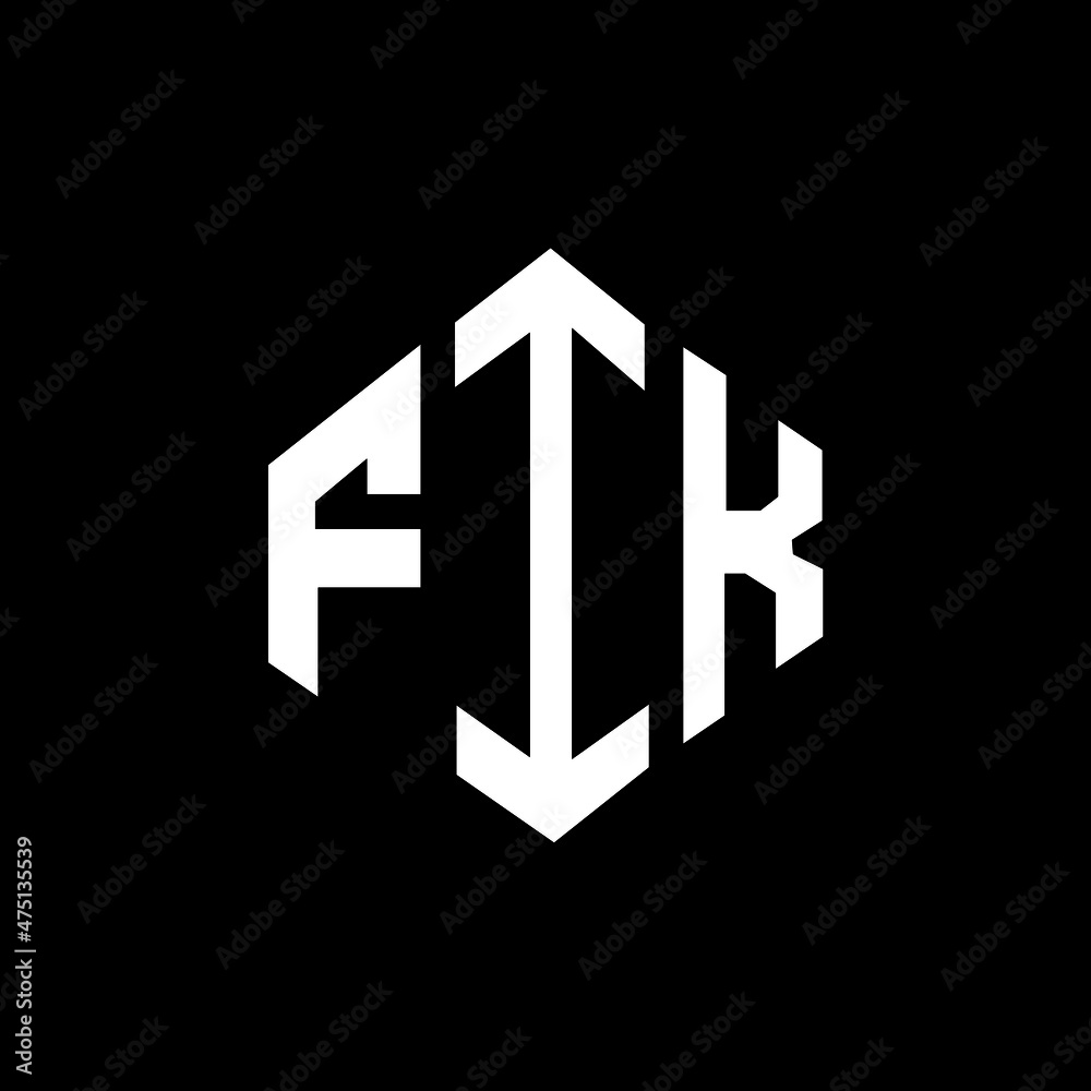 FIK letter logo design with polygon shape. FIK polygon and cube shape logo design. FIK hexagon vector logo template white and black colors. FIK monogram, business and real estate logo. FIK letter logo design with polygon shape. FIK polygon and cube shape logo design. FIK hexagon vector logo template white and black colors. FIK monogram, business and real estate logo.