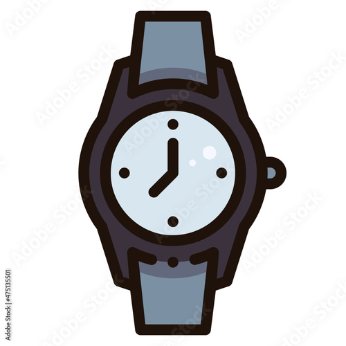 wristwatch filled outline icon