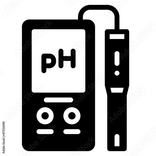 ph meter glyph icon